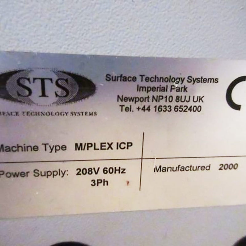STS Multiplex ICP-DRIE (Inductively Coupled Plasma – Deep Reactive Ion Etcher)