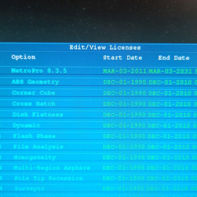 Zygo Newview 7300 3D Profilometer