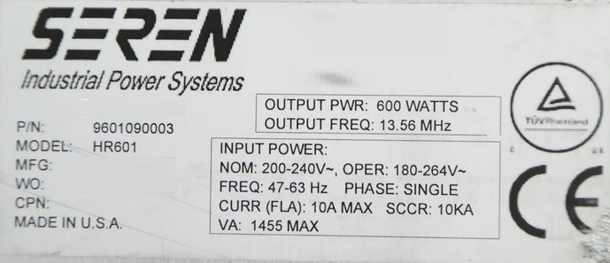 Seren HR 601 RF Generator
