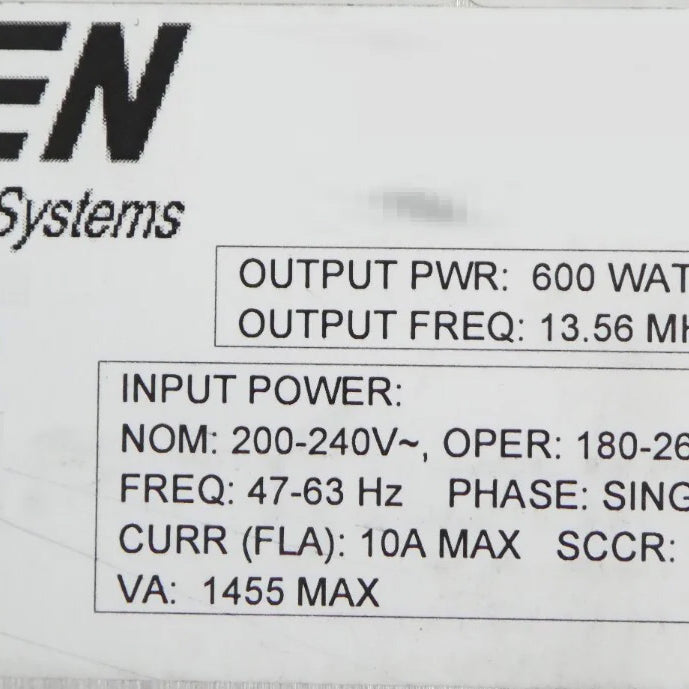 Seren HR 601 RF Generator