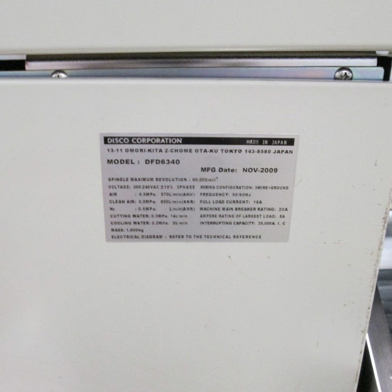 Disco DFD 6340 Dicing Saw