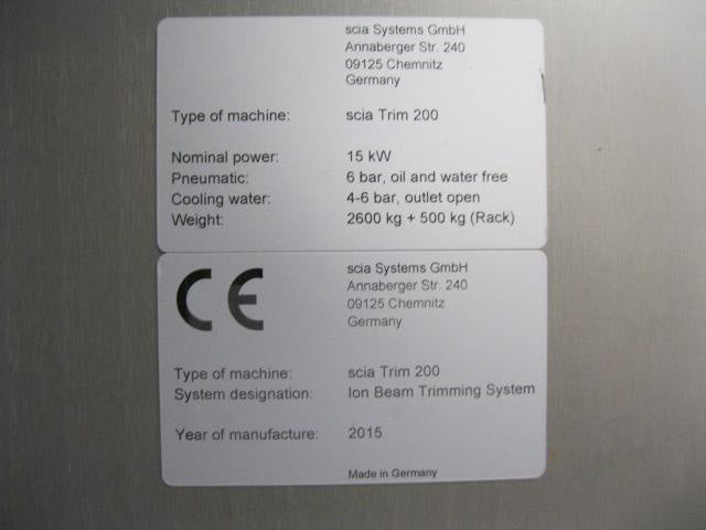 SCIA Trim 200 Ion Beam Trimmer