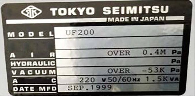 Accretech / TSK UF 200 Automatic Wafer Prober