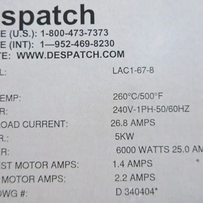 Despatch LAC 1-67-8 Oven