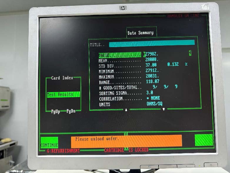 KLA RS 75 Sheet Resistance Measurement