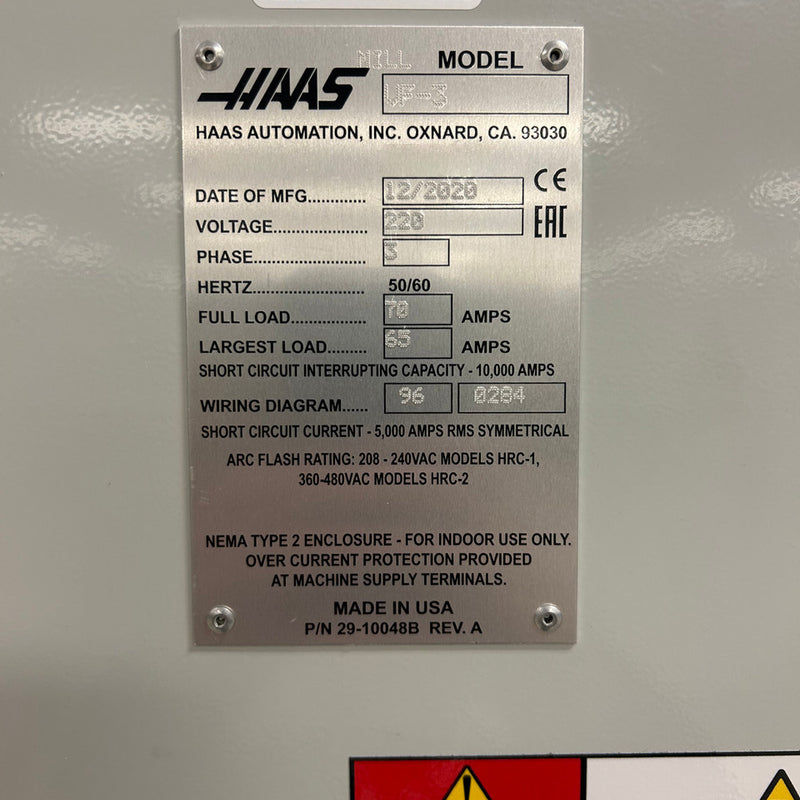 Haas VF 3 Vertical CNC