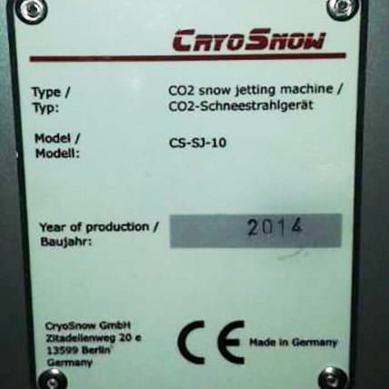 CryoSnow CS SJ 10 CO2 Snow Jetting Machine