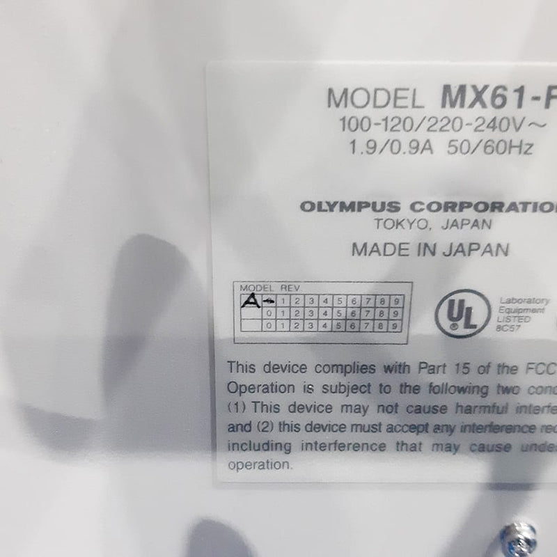 Olympus MX 61 F + AL 110 LMB 86, Microscope