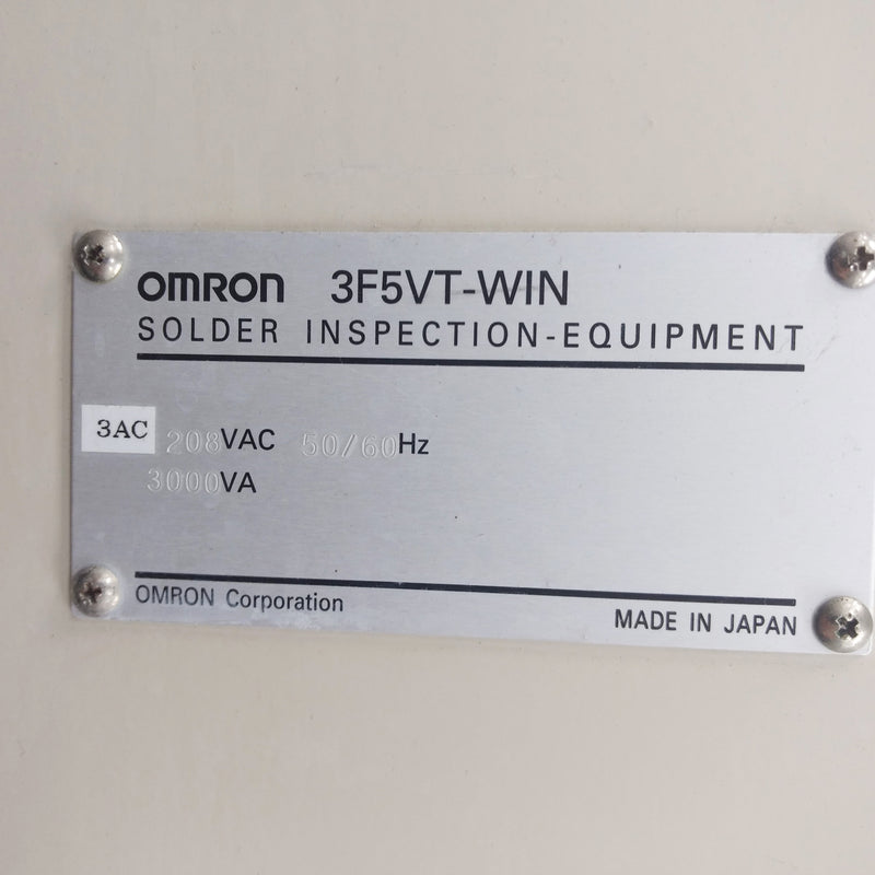 Omron 3 F 5 VT-WIN Solder Inspection