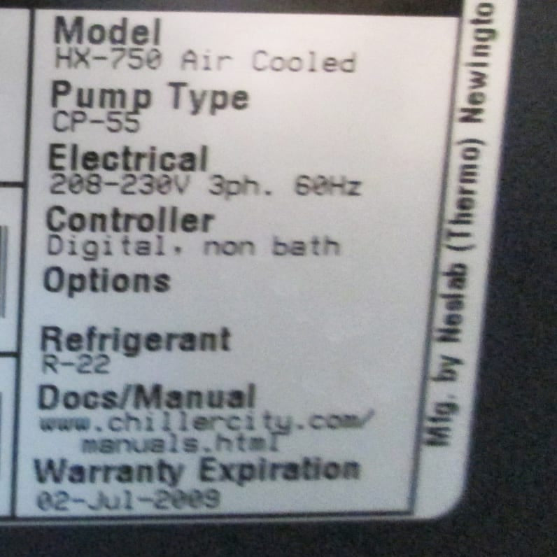 Neslab HX 750 Air Cooled Chiller