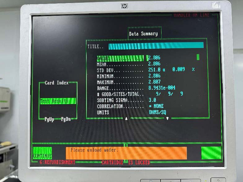 KLA RS 75 Sheet Resistance Measurement