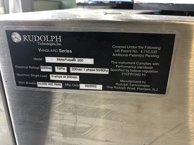 ONTO / Rudolph MetaPulse 200 Film Thickness Measurement System