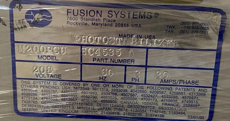 Axcelis M 200 PCU UV Cure System