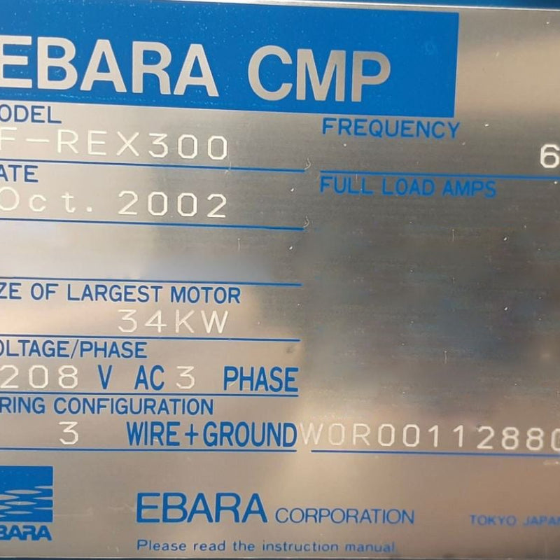 Ebara FREX 300 CMP (Chemical Mechanical Polisher)