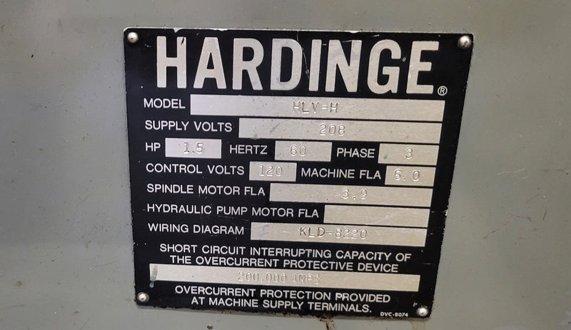 Hardinge HLV-H Lathe