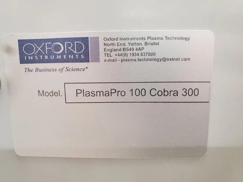 Oxford PlasmaPro 100 Cobra ICP-RIE (Inductively Coupled Plasma - Reactive lon Etch)