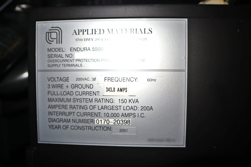 Applied Materials Endura 5500 PVD (Physical Vapor Deposition)