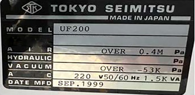 Accretech / TSK UF 200 Automatic Wafer Prober