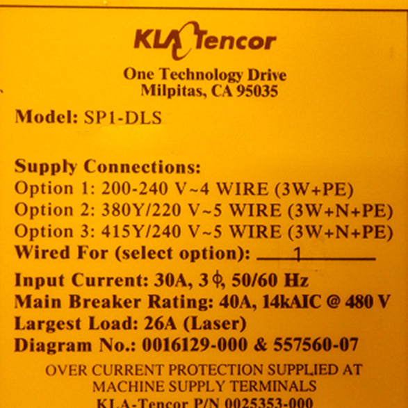 KLA Surfscan SP 1 DLS Particle Defect System