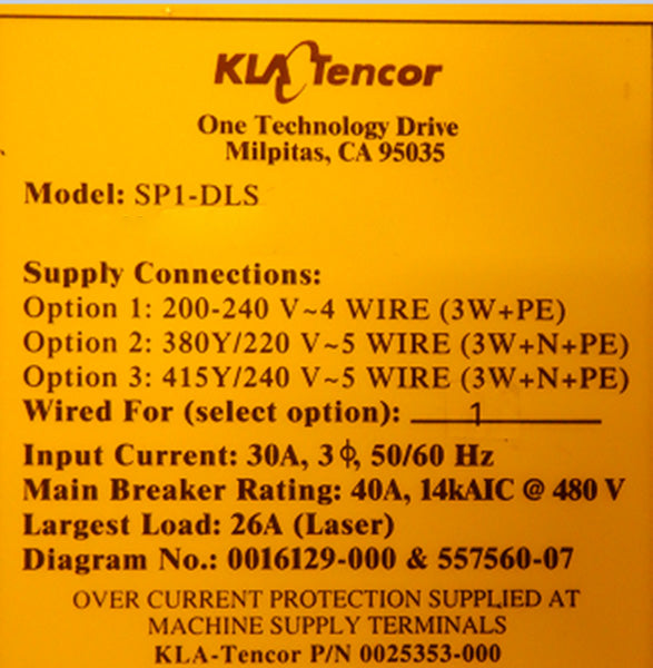 KLA Surfscan SP 1 DLS Particle Defect System