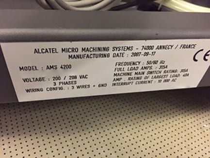 Pfeiffer / Alcatel AMS 4200 ICP (Inductively Coupled Plasma)