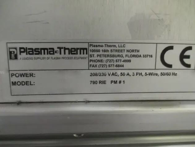 Plasmatherm 790 Series RIE (Reactive Ion Etcher)