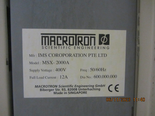 Macrotron MSX 2000 A X-ray Inspection
