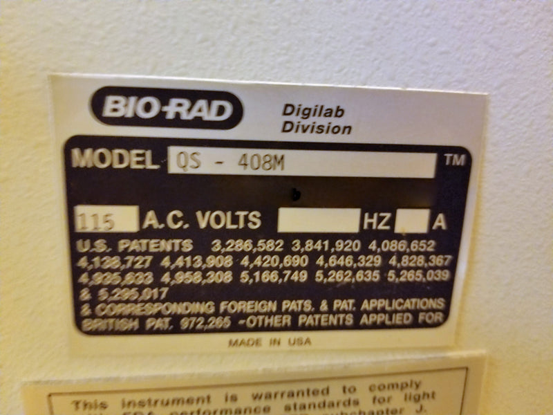 Bio-Rad QS 408 M FTIR Spectrometer (Fourier Transform Infrared)