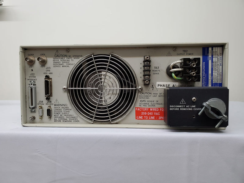 California Instruments 5001 ix Power Source