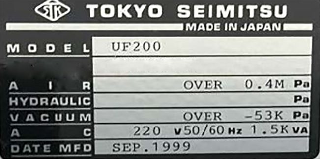 Accretech / TSK UF 200 Automatic Wafer Prober