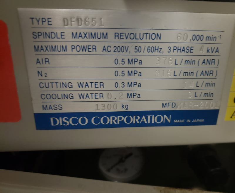 Disco DFD 651 Automatic Dicing Saw