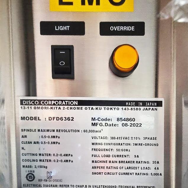 Disco DFD 6362 Automatic Dicing Saw