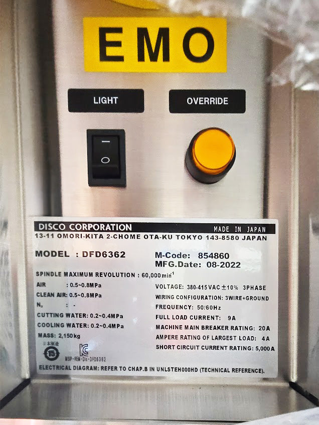 Disco DFD 6362 Automatic Dicing Saw