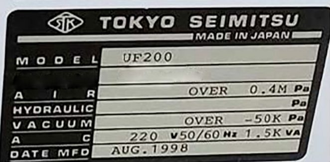 Accretech / TSK UF 200 Automatic Wafer Prober