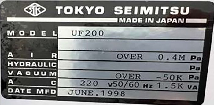 Accretech / TSK UF 200 Automatic Wafer Prober