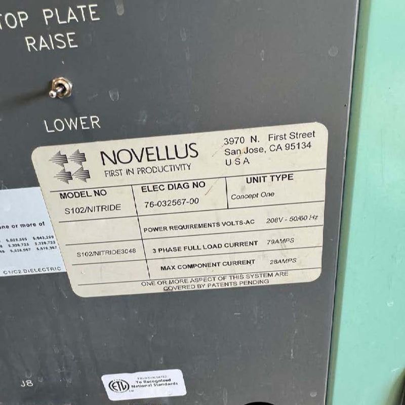 Lam / Novellus Concept One CVD (Chemical Vapor Deposition)
