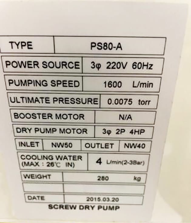 Plasmatherm Versaline CVD-RIE (Chemical Vapor Deposition - Reactive Ion Etching)