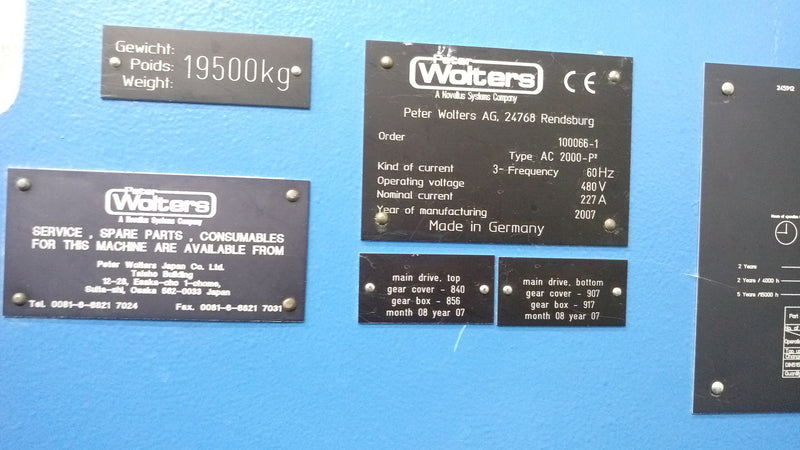 Peter Wolters AC 2000 P 2 Double Sided Polisher