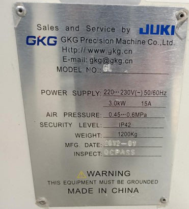 Juki GL Solder Paste Printer