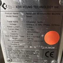 Koh Young Zenith AOI (Automated Optical Inspection)
