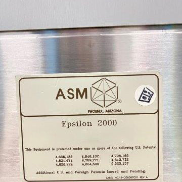 ASM E 2000 Epitaxial Reactor