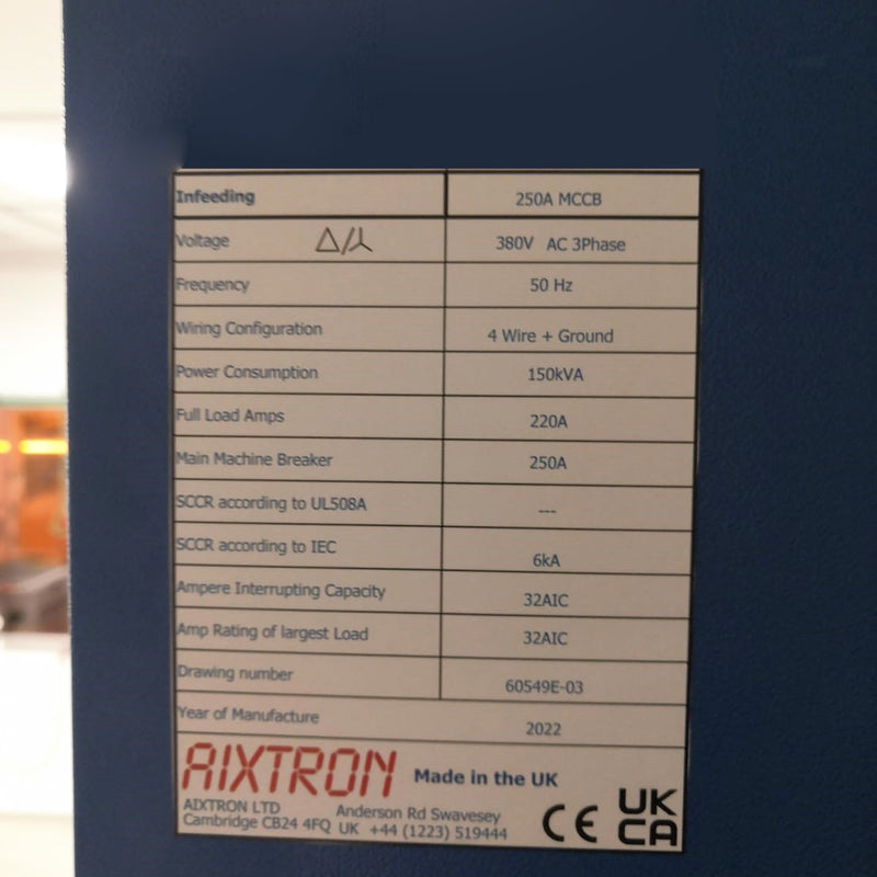 Aixtron GAN MOCVD (Metal Organic Chemical Vapor Deposition)