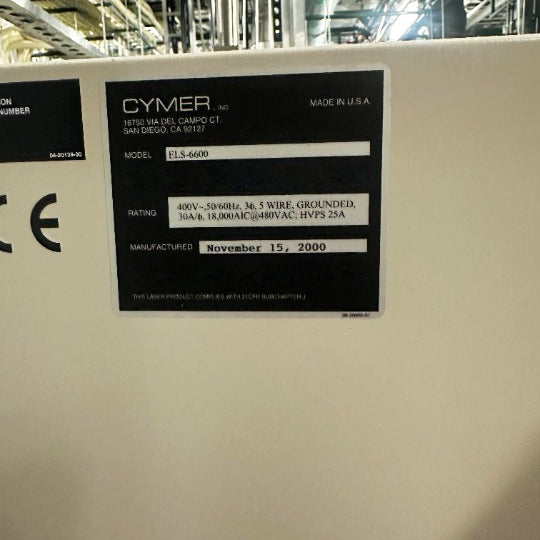 Cymer ELS 6600 Laser
