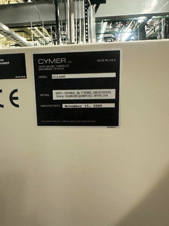 Cymer ELS 6600 Laser