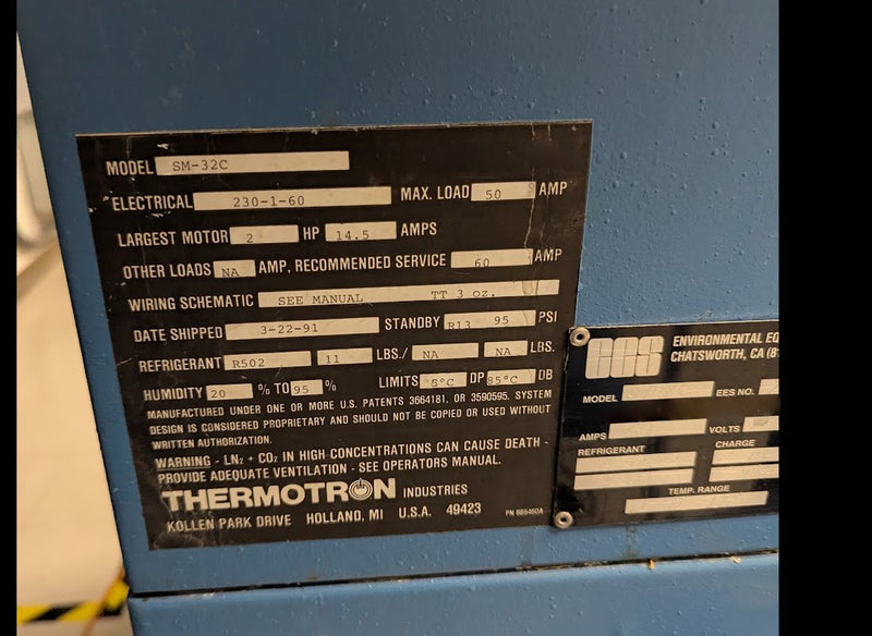 Thermotron SM 32 C Temperature / Humidity Chamber