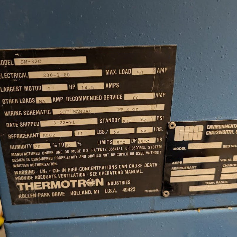 Thermotron SM 32 C Temperature / Humidity Chamber