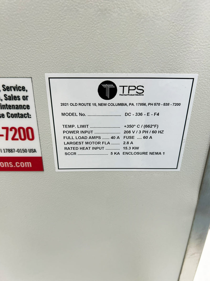 Thermal Product Solutions (TPS) DC 336 E F 4 Oven