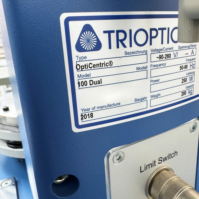 Trioptics OptiCentric 3 D 100 Dual Centration Measurement Machine
