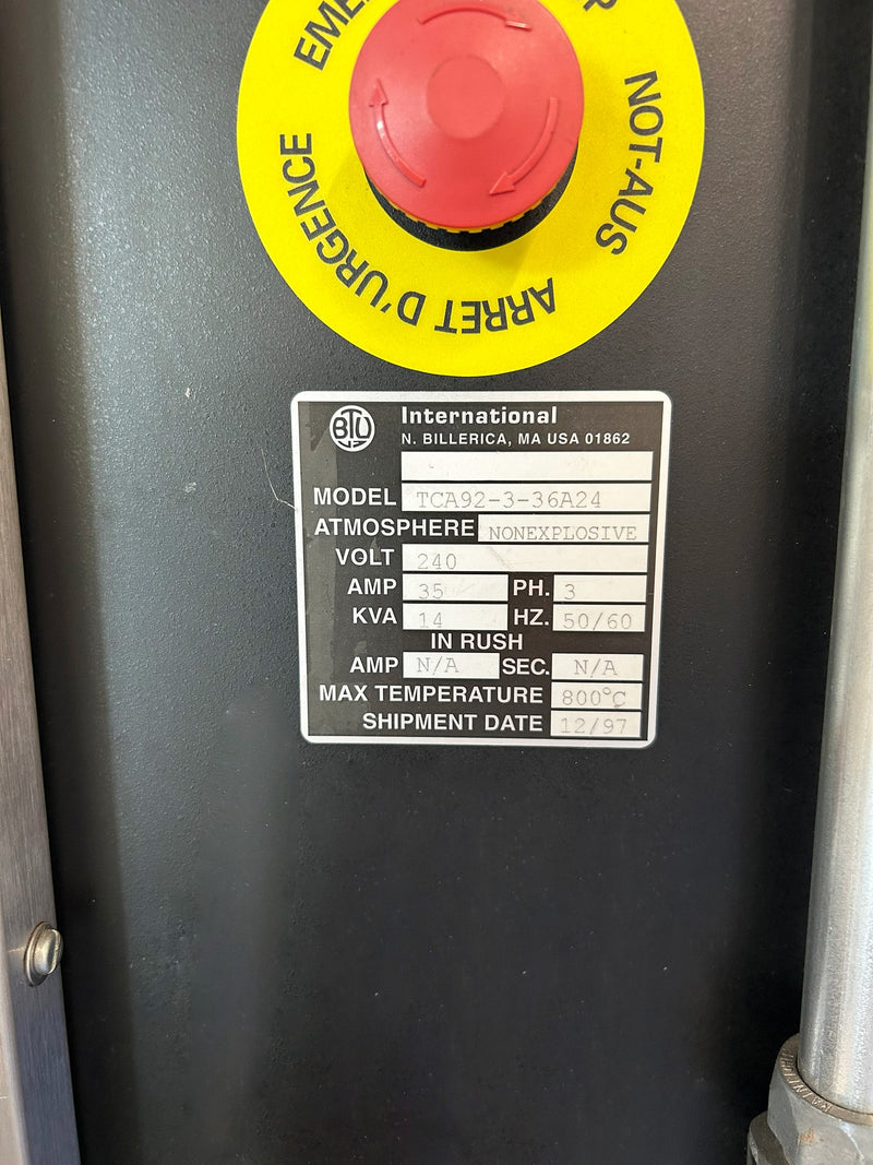 BTU TCA 92-3-36 A 2 Ceramic Oven