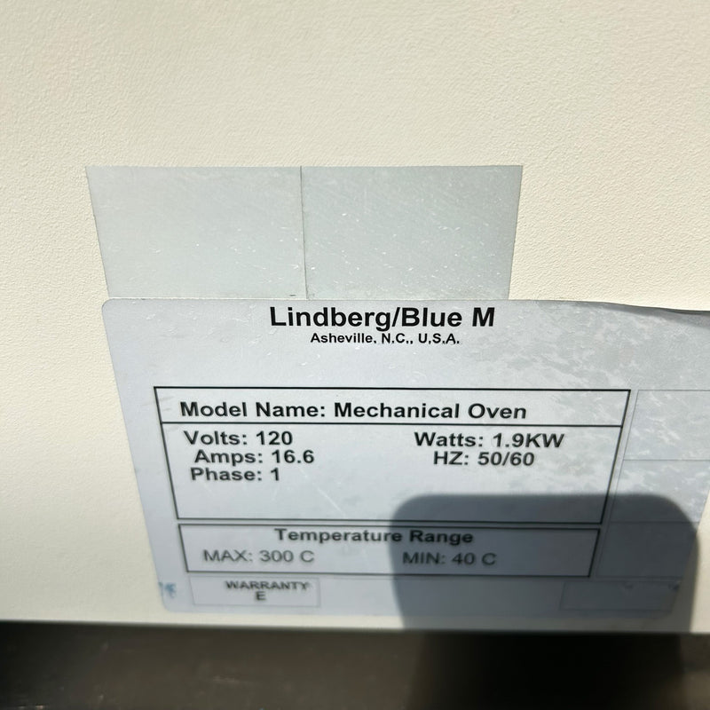 Lindberg / Blue M MO 1440 P 3 A Curing Oven